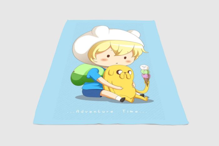 Chibi Adventure Time Fleece Blanket Sherpa Blanket