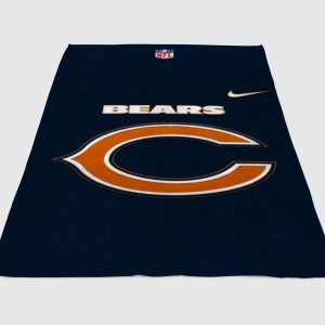 Chicago Bears Wallpaper Fleece Blanket Sherpa Blanket