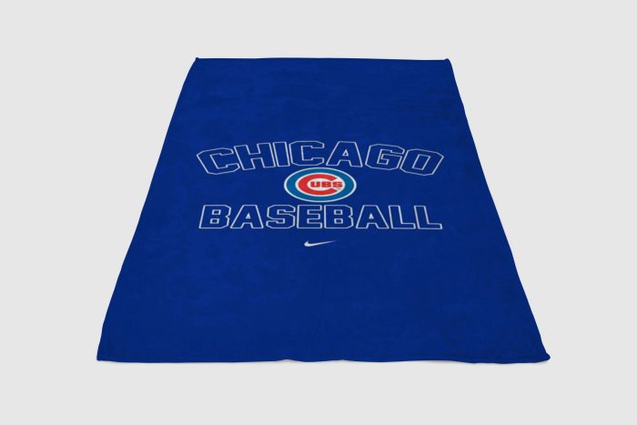 Chicago Cubs Wallpaper Fleece Blanket Sherpa Blanket
