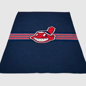 Cleveland Indians Wallpaper Fleece Blanket Sherpa Blanket