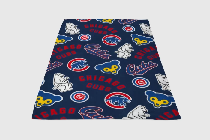 Cooperstown Chicago Cubs Cotton Fabric Fleece Blanket Sherpa Blanket