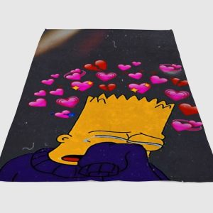 Cry Simpson Wallpaper Fleece Blanket Sherpa Blanket