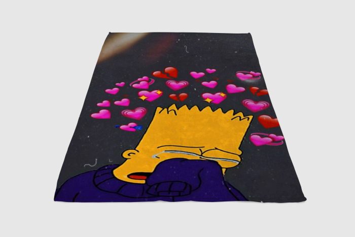 Cry Simpson Wallpaper Fleece Blanket Sherpa Blanket