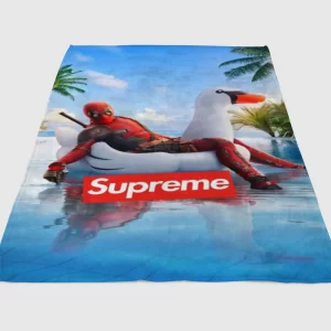 Deadpool Supreme Wallpaper Fleece Blanket Sherpa Blanket
