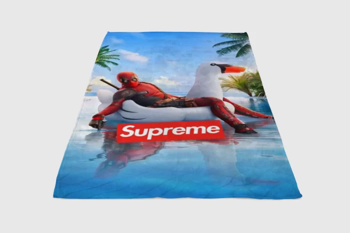 Deadpool Supreme Wallpaper Fleece Blanket Sherpa Blanket