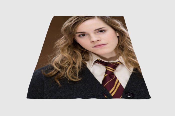 Emma Watson With Uniform Harry Potter Fleece Blanket Sherpa Blanket