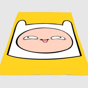 Finn Face Adventure Time Fleece Blanket Sherpa Blanket