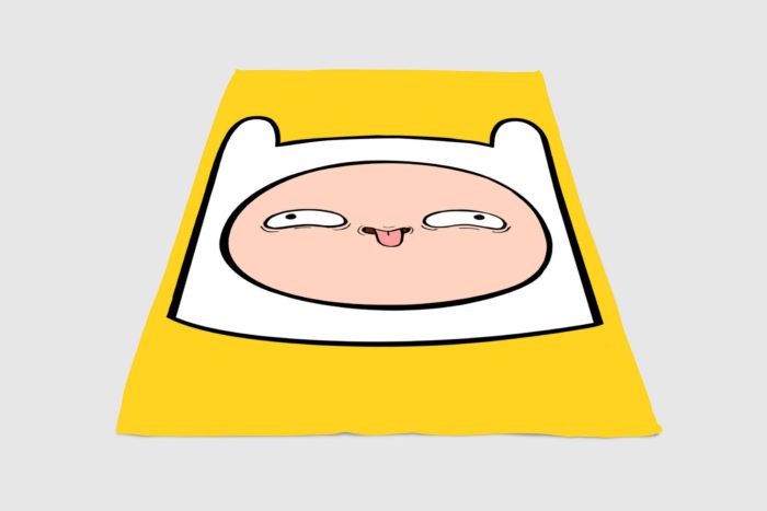 Finn Face Adventure Time Fleece Blanket Sherpa Blanket