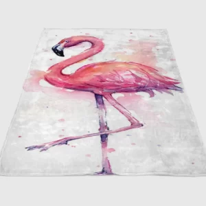 Flamingo Pink Wallpaper Fleece Blanket Sherpa Blanket