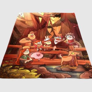 Gravity Falls Forest Fleece Blanket Sherpa Blanket