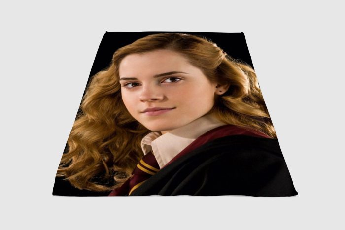Hermione With Uniform Harry Potter Fleece Blanket Sherpa Blanket