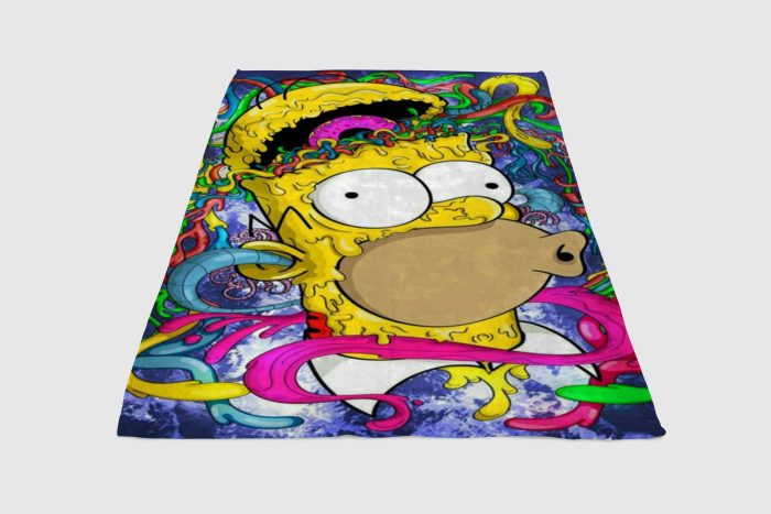 Homer Simpson Wallpaper Fleece Blanket Sherpa Blanket