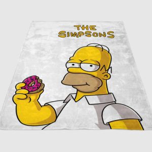 Homer The Simpsons Fleece Blanket Sherpa Blanket