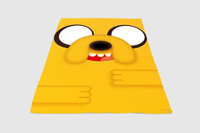 Jake Flat Adventure Time Fleece Blanket Sherpa Blanket