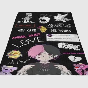 Lil Peep Wallpapers Anime Fleece Blanket Sherpa Blanket