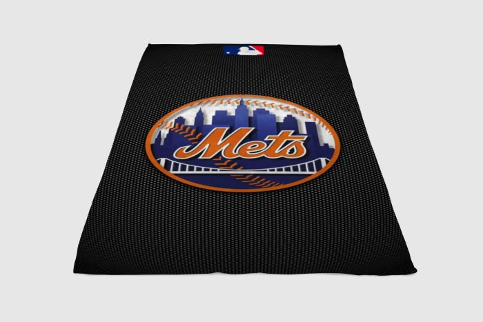 Logos And Uniforms The New York Mets Fleece Blanket Sherpa Blanket