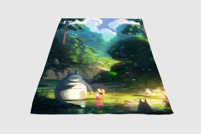 Mei And Totoro Fleece Blanket Sherpa Blanket