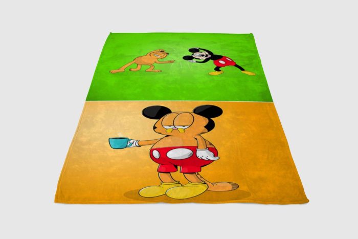 Mickey Mouse Wallpaper Fleece Blanket Sherpa Blanket