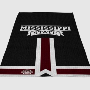 Mississippi State Bulldogs Baseball Fleece Blanket Sherpa Blanket