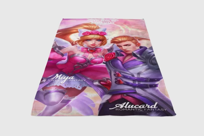 Mobile Legend Miya And Alucard Fleece Blanket Sherpa Blanket