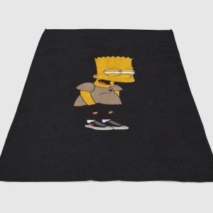 Mood Bart The Simpsons Aesthetic Fleece Blanket Sherpa Blanket