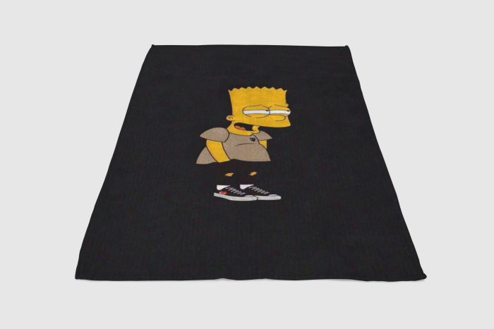 Mood Bart The Simpsons Aesthetic Fleece Blanket Sherpa Blanket