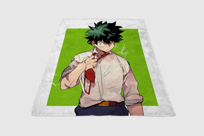 My Hero Academia Izuku Green Fleece Blanket Sherpa Blanket