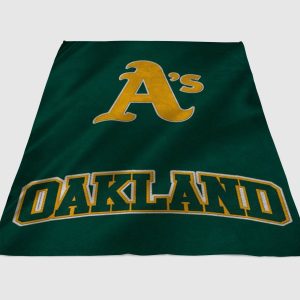 Oakland Athletics Wallpaper Fleece Blanket Sherpa Blanket