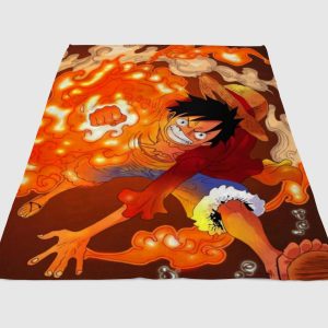 One Piece Gomu Gomu No Red Hawk Fleece Blanket Sherpa Blanket