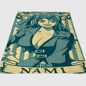 One Piece Nami Fleece Blanket Sherpa Blanket