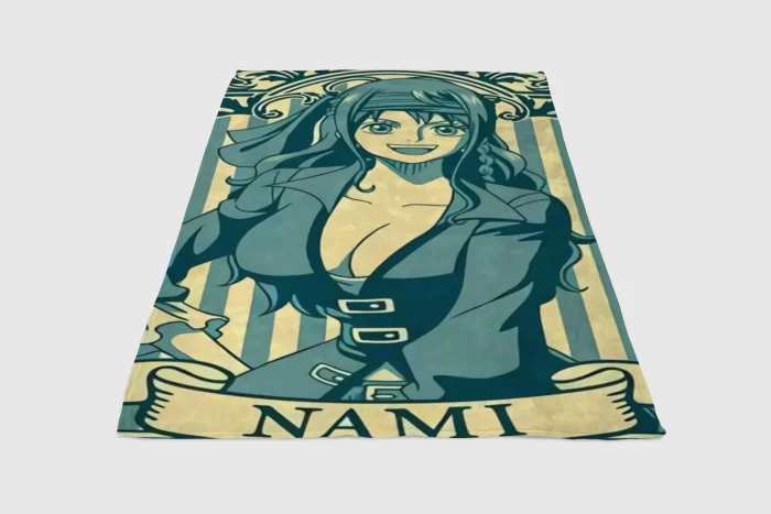 One Piece Nami Fleece Blanket Sherpa Blanket
