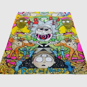 Rick And Morty Chaos Colorful Fleece Blanket Sherpa Blanket