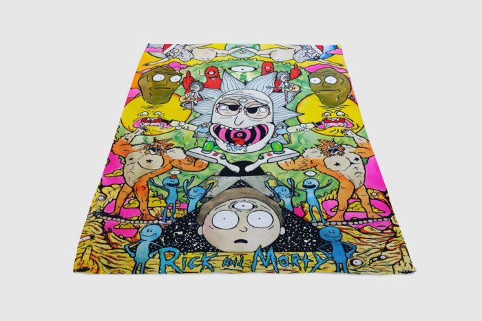 Rick And Morty Chaos Colorful Fleece Blanket Sherpa Blanket