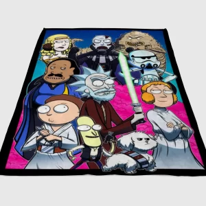 Rick And Morty Star Wars Fleece Blanket Sherpa Blanket