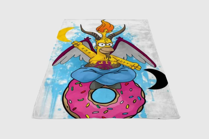 Simpson Cartoon Fleece Blanket Sherpa Blanket