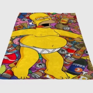 Simpsons Wallpaper Fleece Blanket Sherpa Blanket
