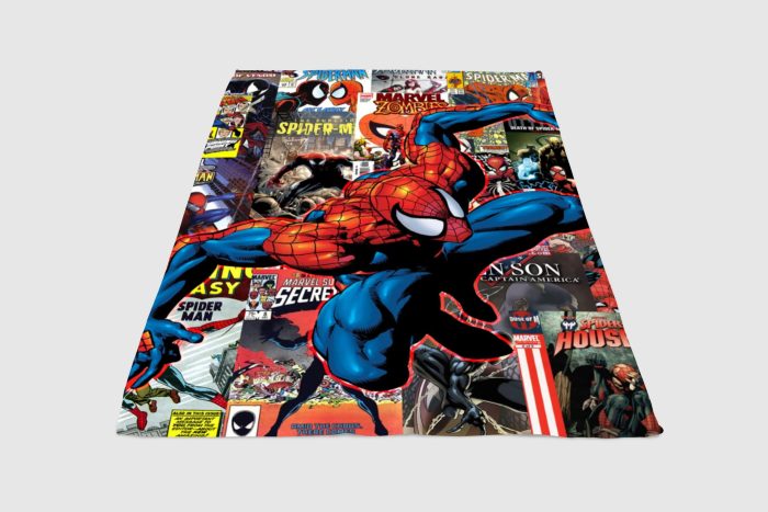 Spiderman Comic Fleece Blanket Sherpa Blanket