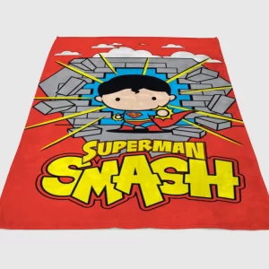 Superman Smash Cartoon Fleece Blanket Sherpa Blanket