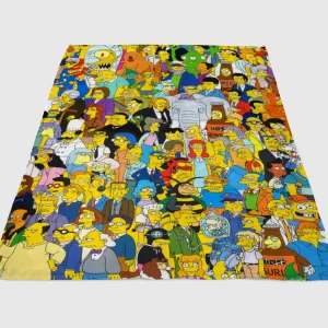 The Simpsons Character Fleece Blanket Sherpa Blanket