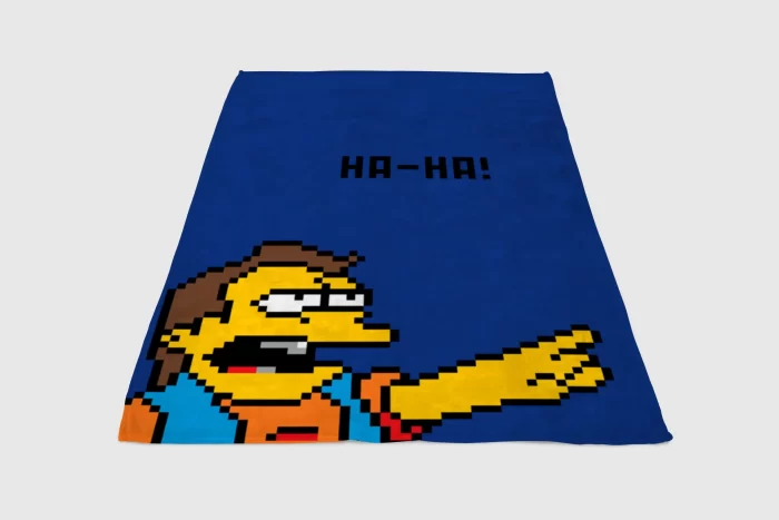 The Simpsons Pixels Fleece Blanket Sherpa Blanket