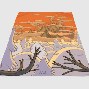 Tree Land Adventure Time Fleece Blanket Sherpa Blanket