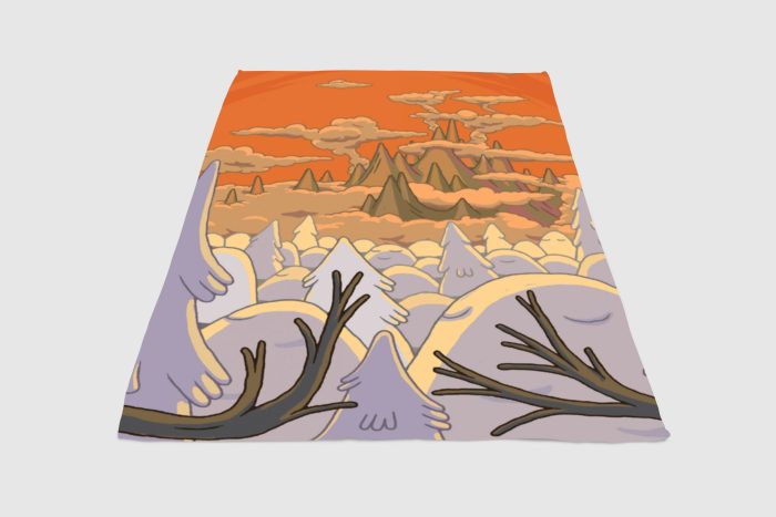 Tree Land Adventure Time Fleece Blanket Sherpa Blanket