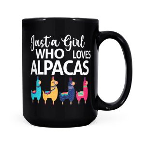 Alternative view of Just A Girl Who Loves Alpacas Farmer Lover Gift - Black Mug
