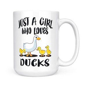 Alternative view of Just A Girl Who Loves Ducks Duck Owner Lover Gift - White Mug
