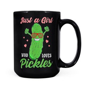 Alternative view of Just A Girl Who Loves Pickles Gift Pickle Food Costume Party - Black Mug