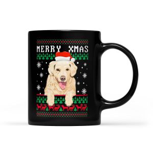 Labrador Merry Xmas ugly Christmas - Black Mug