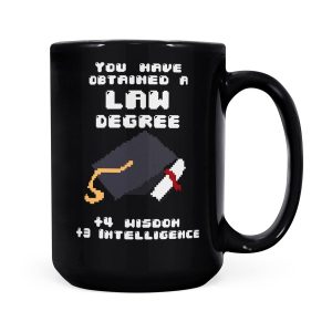Alternative view of Law Degree Graduate Funny Rpg Gamer Lawyer Gifts - Black Mug