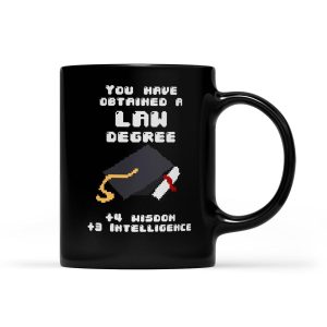 Law Degree Graduate Funny Rpg Gamer Lawyer Gifts - Black Mug