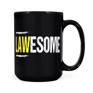 Alternative view of Lawesome A Lawyer Who is Awesome Lawyer Funny Gift - Black Mug
