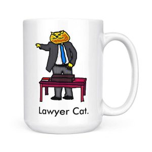 Alternative view of Lawyer Cat Funny Gifts - White Mug